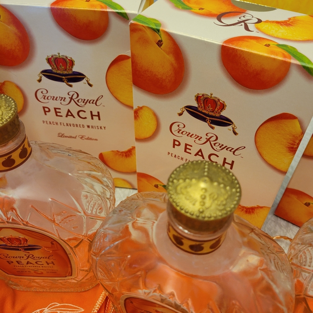 5 Peach Crown Royal sets (empty) - Picture 5 of 8